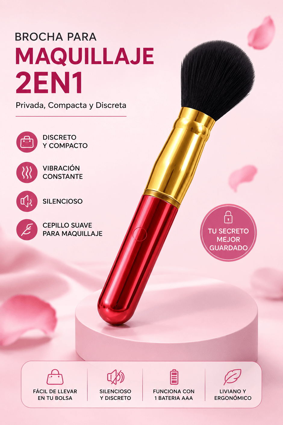 Brocha Vibrador Discreta vibrador de bolsillo 