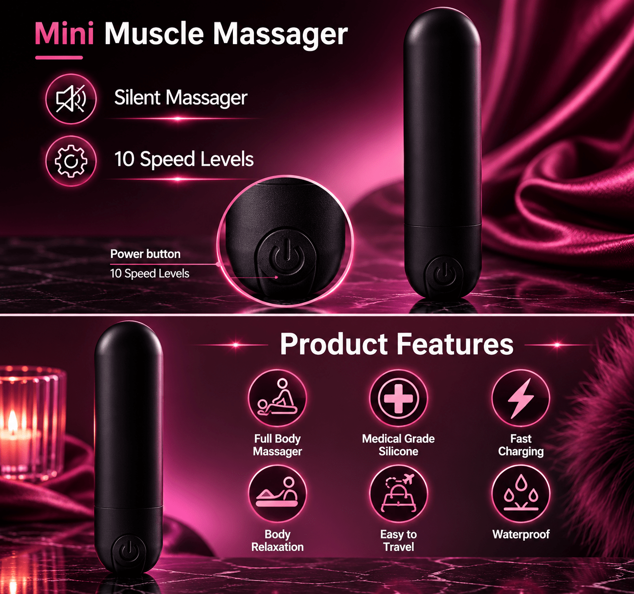 Mini vibrador Velvet 🔥 - Sin Culpa Mx