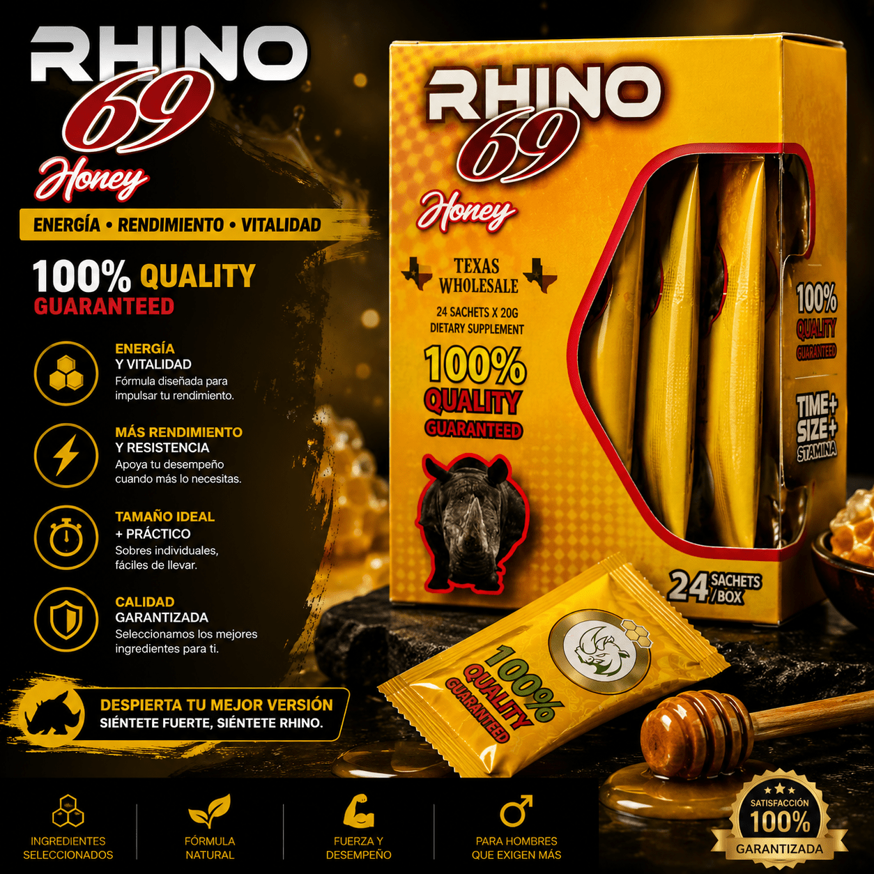 Rhino 69 Honey miel afrodisíaca