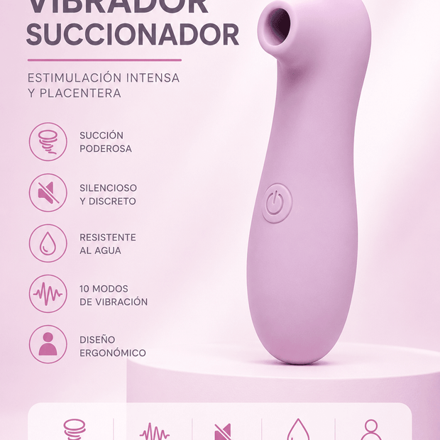 Vibrador con Succión Compacto 
