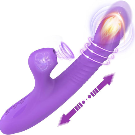 Vibrador conejo con Succionador Recargable 