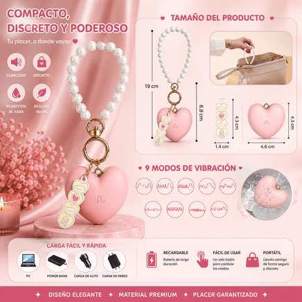Vibrador Corazón Llavero 🔥💞 - Sin Culpa Mx